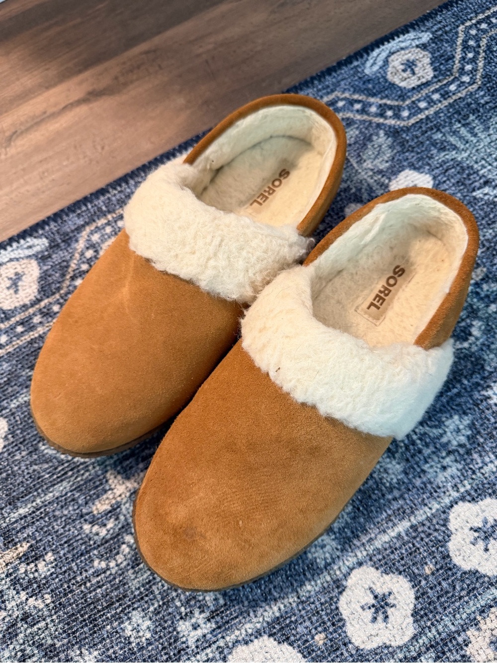 Sorel Chestnut Suede Shearling Slipper